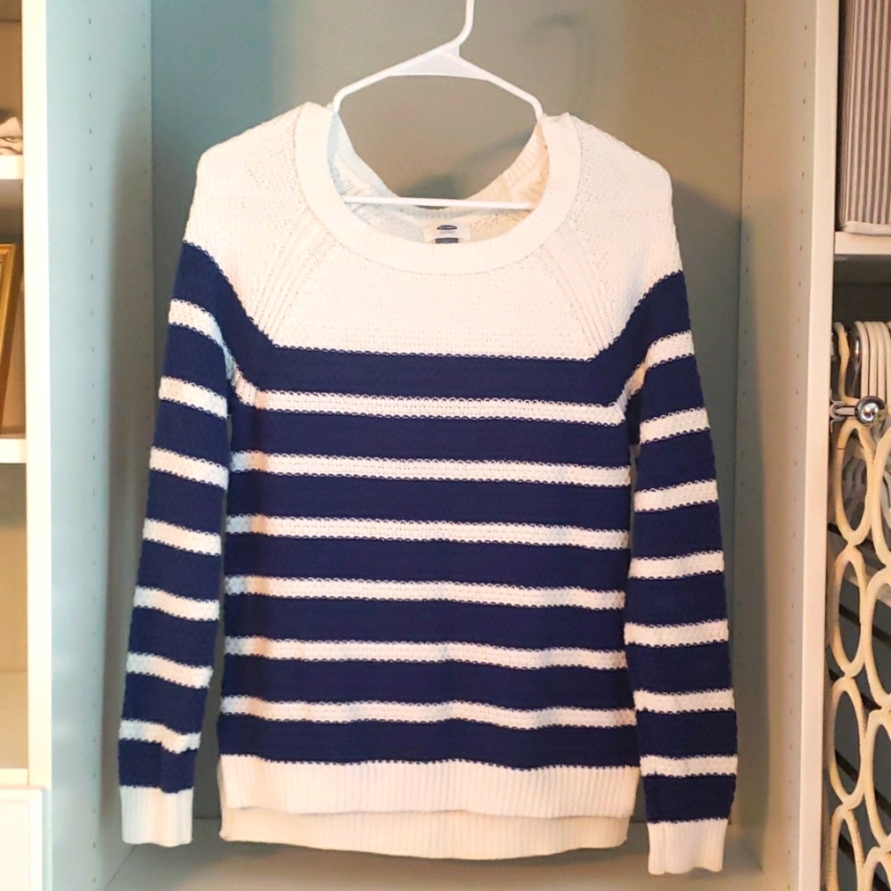 Blue and White Old Navy Sweater